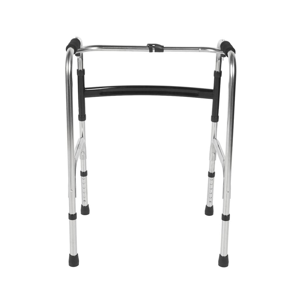 Narrow Walker Adjustable 6 Gears Stainless Steel Folding Elderly Walking Aid for Hospital Family
