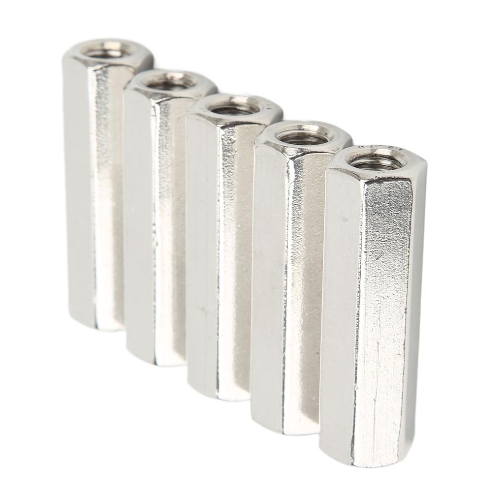 5 шт. Серебристая шестигранная соединительная гайка M10, нержавеющая, 6 граней, комплект соединительных гаек из нержавеющей стали для обслуживания