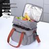 Double Layer Insulated Lunch Handbag for Outdoor Picnic