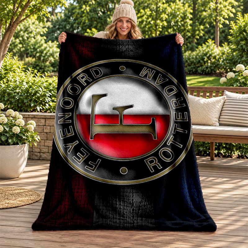 Feyenoord Rotterdam blanket Flannel Blanket Soft Cozy Plush Throw for Sofa Bed Lightweight Home Decoration Gifts for Christmas various holidays