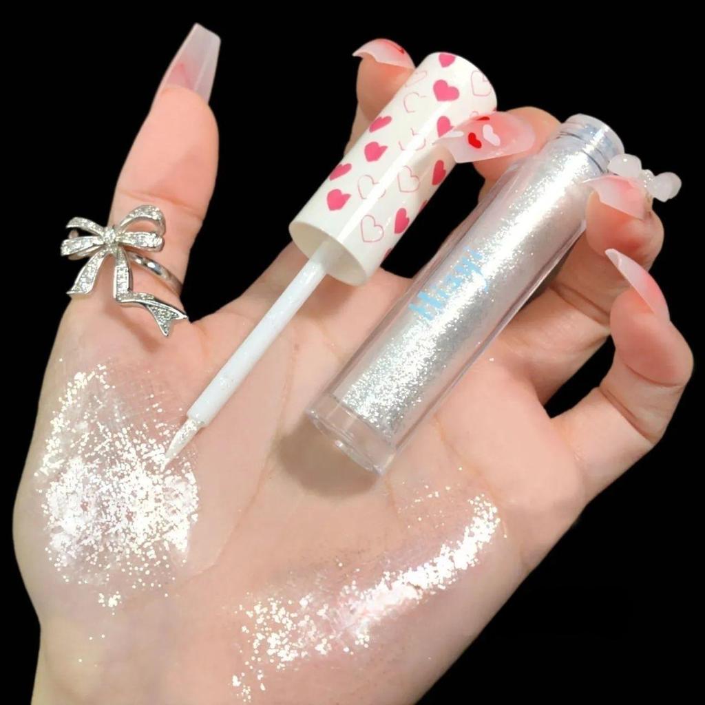 Жидкие тени для век, хайлайтер, тени для век, мерцающие водостойкие блестящие стойкие блестки, осветляющие макияж