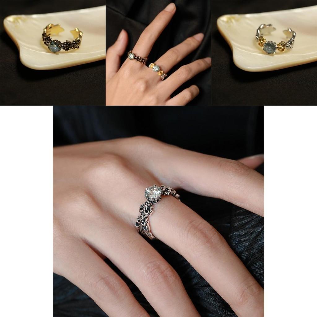 Elegant And Modern Iris Blue Moissanite Ring For Women Geometric Design Adjustable Size