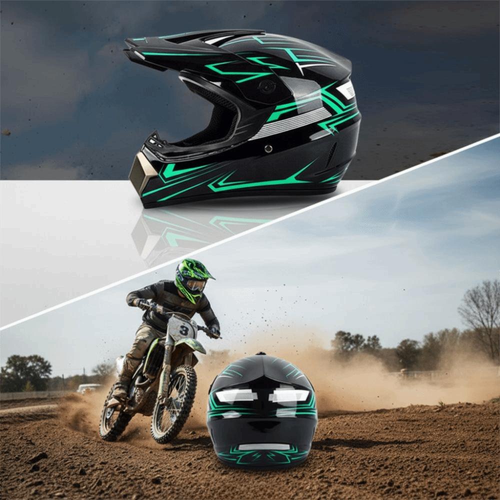 4 Pcs DOT Approved Motocross Helmet ABS MTB Helmet Comfortable Off Road Helmet Unisex