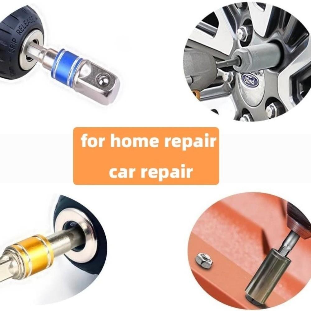 3PCS Multifunctional Drill Socket Adapter Colored Hex Shank Square Head Bits