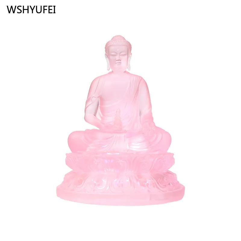 1 PCS 19cm High Resin Buddha Statue Home Living Room Pharmacist Buddha Temple Offering Feng Shui Ornaments