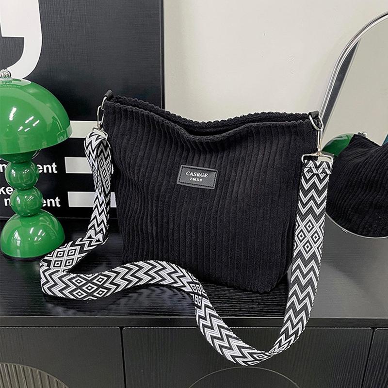 Женские вельветовые сумки через плечо большой вместимости однотонные сумки для ежедневных поездок на работу сумки кроссбоди CLE