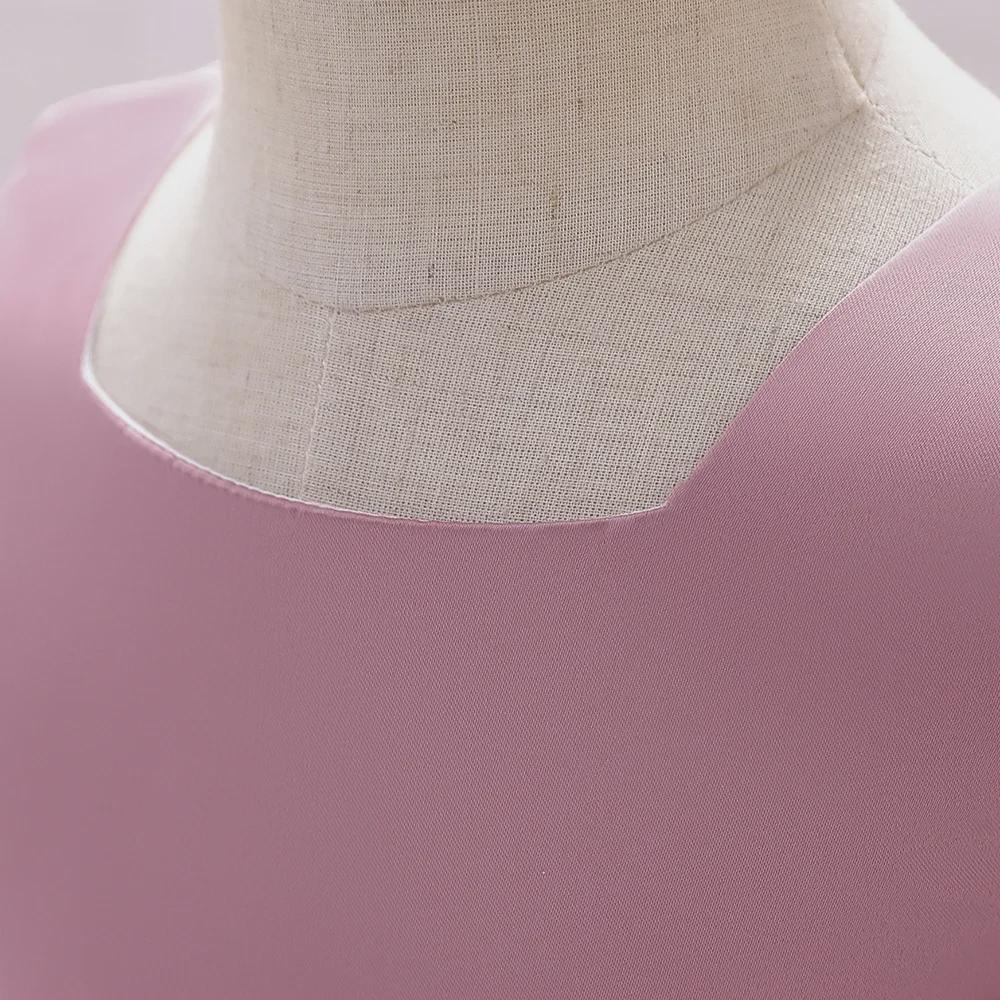 Стильное детское платье-подиум с бантом 2024 года