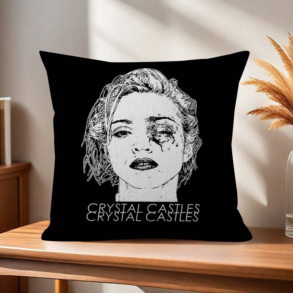 Cushion Cover Car Throw Pillow Case For Sofa Car Christmas Gift Anime Crystal Castles Band