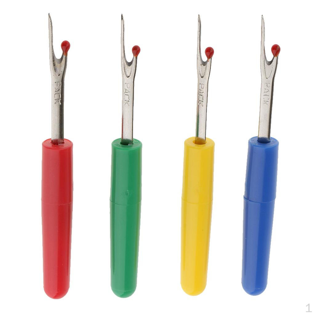 4 Pieces Plastic Handle Seam Ripper Thread Cutter Stitch Unpicker Sewing Tool