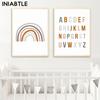 Радуга ABC алфавит плакат цитаты принт детская настенная живопись холст картина детская спальня фотографии детский подарок детская комната домашний декор