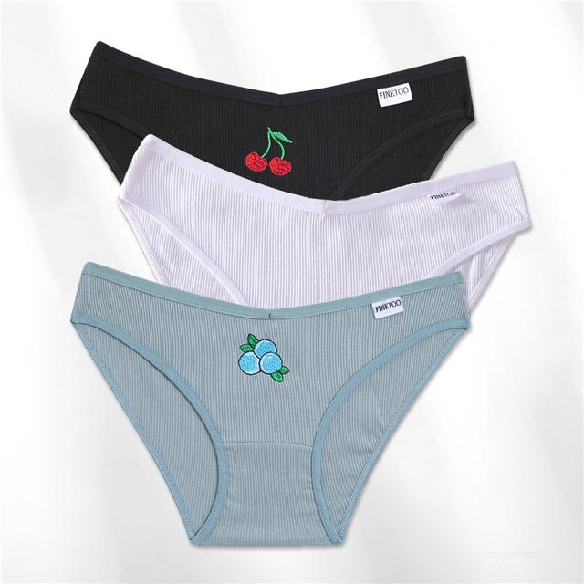 FINETOO Модные трусики с V-образной талией, женские хлопковые трусы M-4XL, нижнее белье больших размеров, женские удобные трусы, женские трусики, нижнее белье