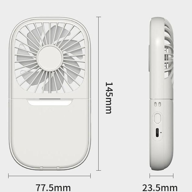 Portable Multifunctional Mini Fan: Three Speeds, Neck-Hanging, Foldable, Rechargeable, Desktop & Handheld Use