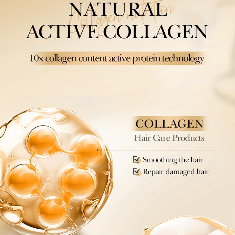 Маска для разглаживания волос Collagen Smooth Hair Mask 500 мл SADOER Питательный пушистый кондиционер