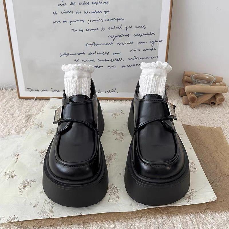 Платформа интернет-знаменитости, маффин на одной педали, большая голова, маленькие кожаные туфли, лето 2025, новые, ретро, британский стиль, удобные одинарные туфли, женские