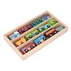 Деревянный набор поездов, безопасный для детей, красочный, легкий, деревянный игрушечный набор поездов с коробкой для демонстрации