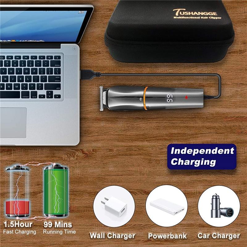 Триммер для бороды для мужчин, беспроводной триммер для волос 12 в 1, триммер для усов, ножницы для волос IPX7 водонепроницаемый многофункциональный набор для ухода