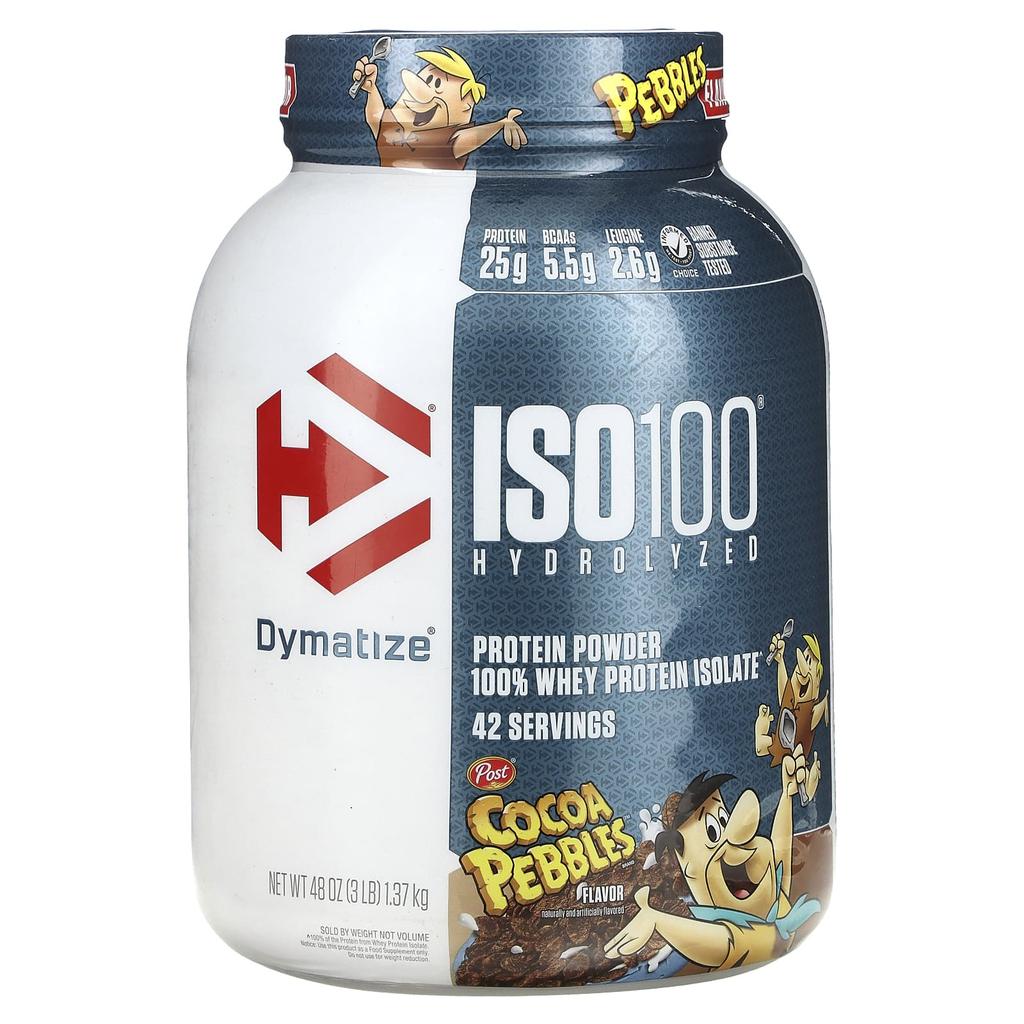Dymatize ISO100 Hydrolyzed, 100% Whey Protein Isolate, Cocoa Pebbles, 3 Lbs (1.37 Kg)