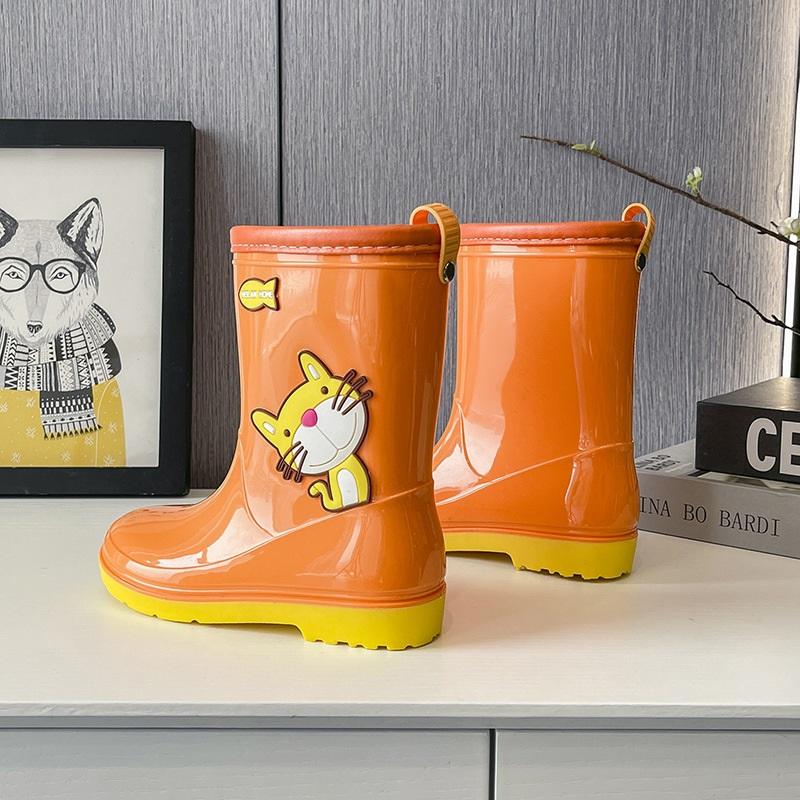 Toddler Kids Rain Boots Waterproof Rubber Rain Shoes