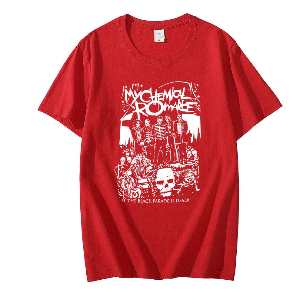 Аниме My Chemical Romance Mcr Dead новая футболка черная парадная летняя футболка в стиле панк эмо-рок футболка для бега на открытом воздухе спортивная рубашка