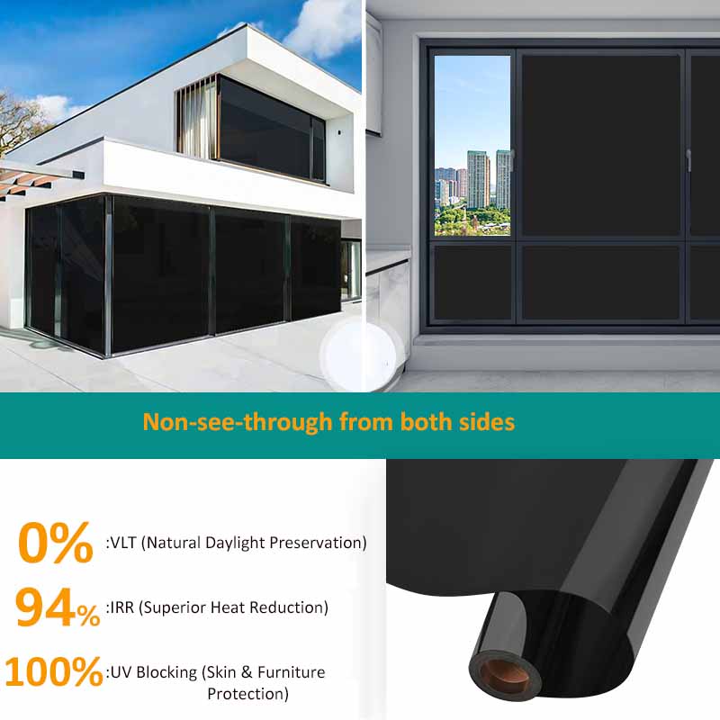 Теплоизоляционная пленка для окон, антибликовая односторонняя зеркальная пленка, солнцезащитная пленка для окон магазинов, блокирующая ультрафиолетовое излучение