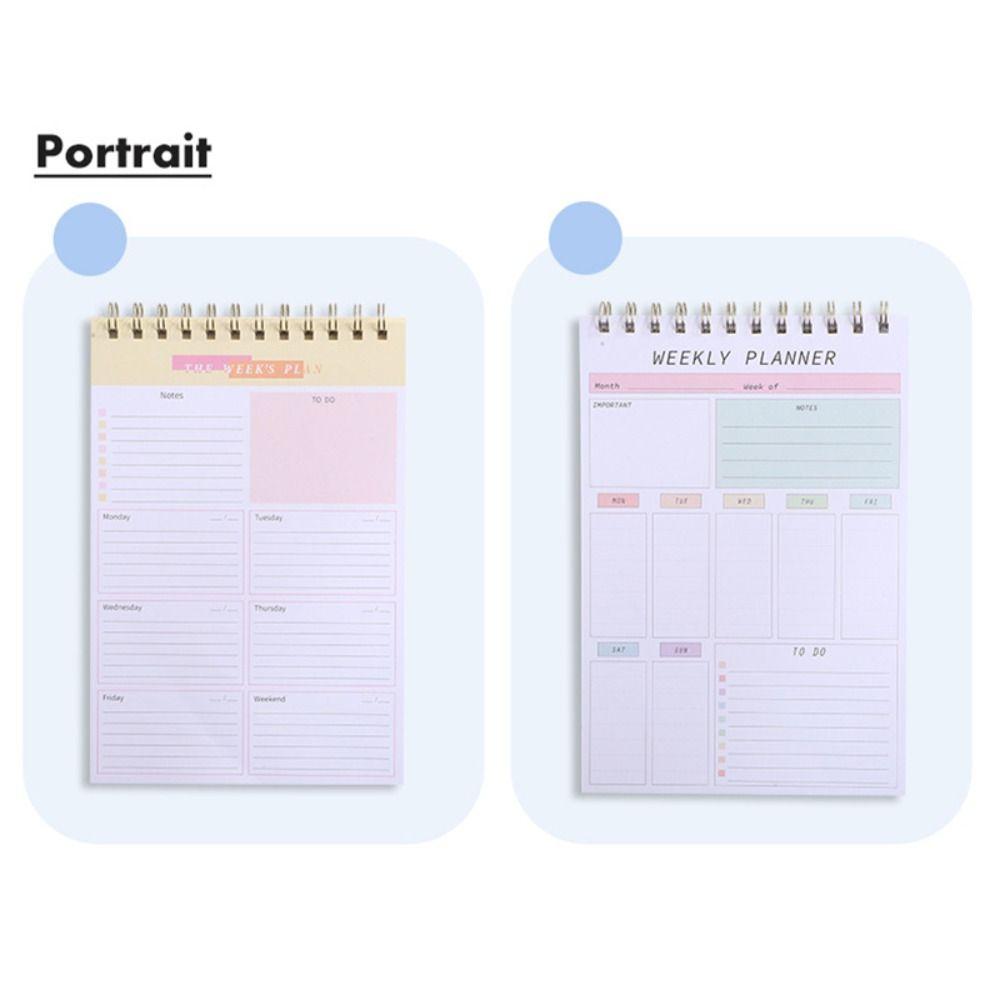 Список дел 2024 Ежедневник А5 Расписания Журнал Блокнот Высококачественные блокноты на спирали Школа Офис