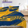 Parramatta Eels Pattern Bedding Quilt Set Quilt Cover Pillowcase Home Decoration Birthday Gift (1 * duvet cover + 2 * pillowcase, without core)