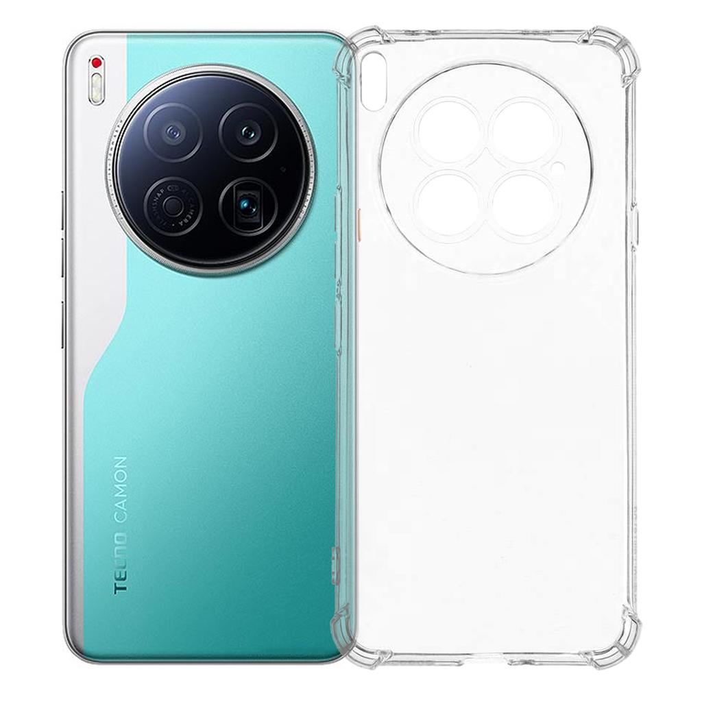 Для TECNO Camon 40 Premier 5G Чехол для телефона Усиленный Четырехугольный Противоударный Прозрачный ТПУ Чехол