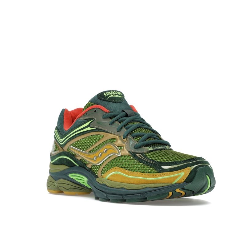 Starcow X Saucony ProGrid Omni 9 Nature Acts, Man Does Unisex Sneakers Green Orange S70869-1