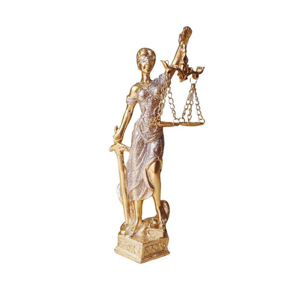Resin Goddess of Justice Desk Ornaments Vintage Goddess of Wealth Statue  Office