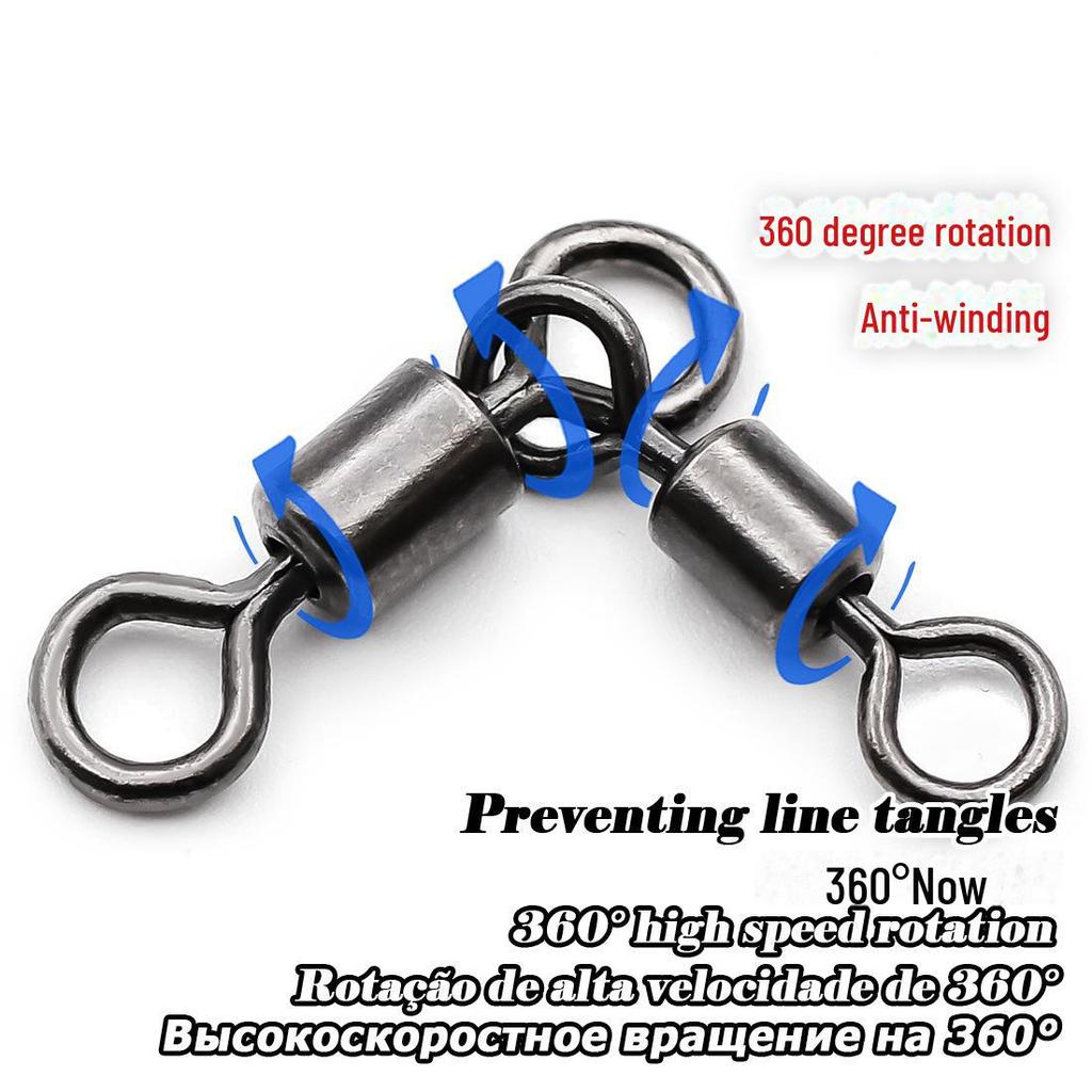 Swivel Anti-Tangle Fishing Connector: Parent-Child Ring Hook for Outdoor Gear