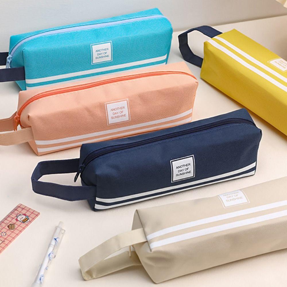 Холщовый пенал большой вместимости, сумка для канцелярских принадлежностей, креативная сумка для ручек, студенческий
