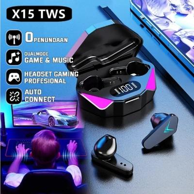 X15 TWS Беспроводные наушники 5.0 Bluetooth Наушники 65 мс с низкой задержкой Игровая гарнитура Esport Gamer с микрофоном для Xiaomi Iphone