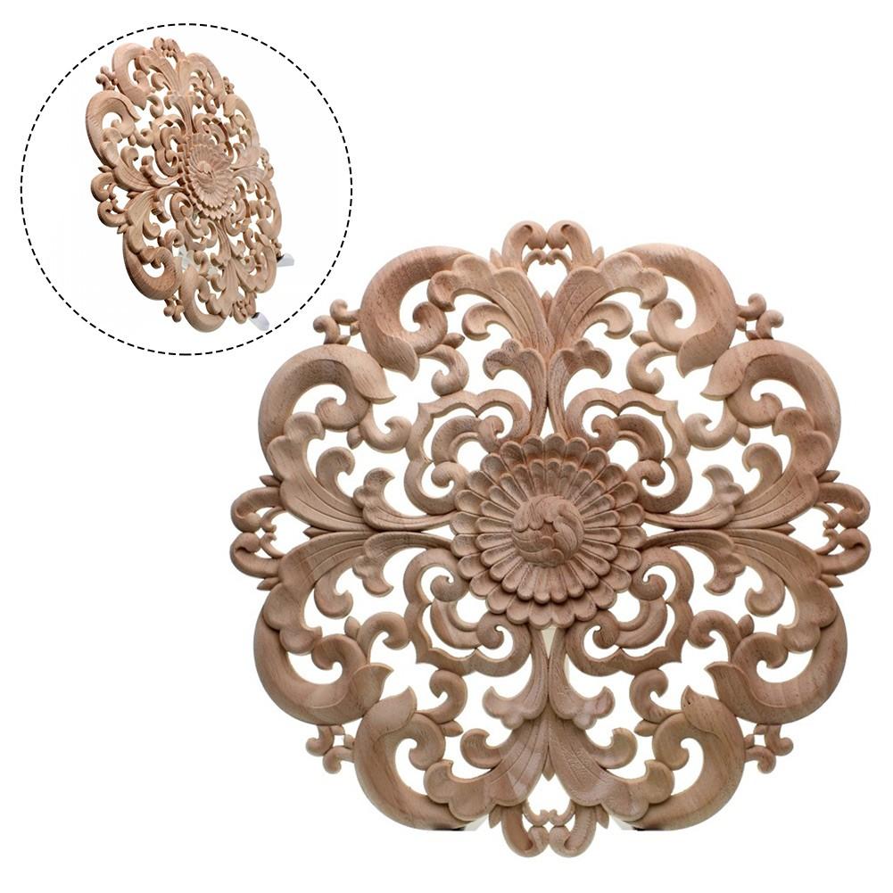 Высококачественная аппликация, круглый деревянный декор, 15/20 см
