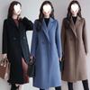 New Coat Spring and Autumn Medium and Long Large Size Woolen Korean Version Loose Woolen Coat Women