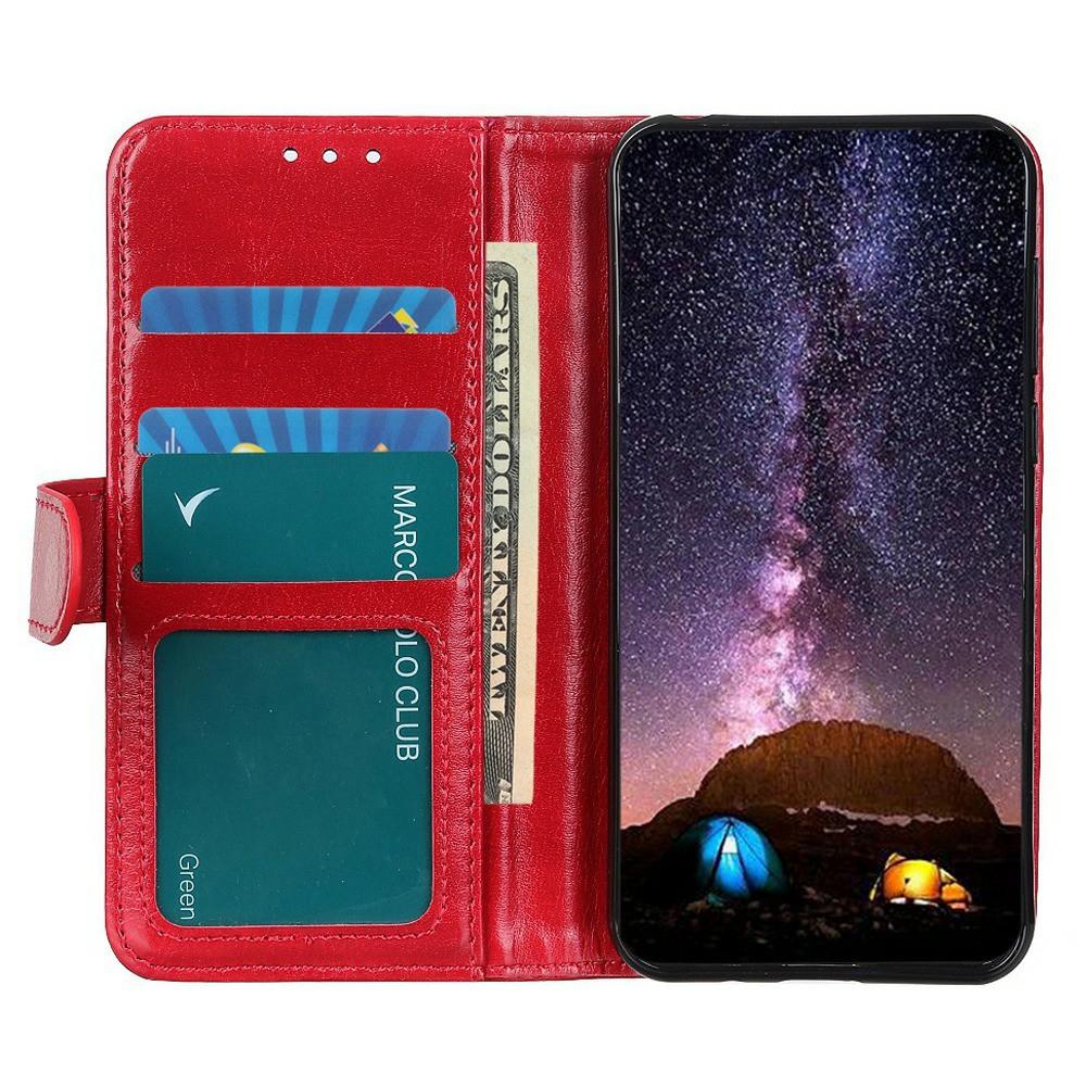 Для iPhone 17 Pro Чехол Текстура Crazy Horse Искусственная Кожа Чехол-подставка для телефона