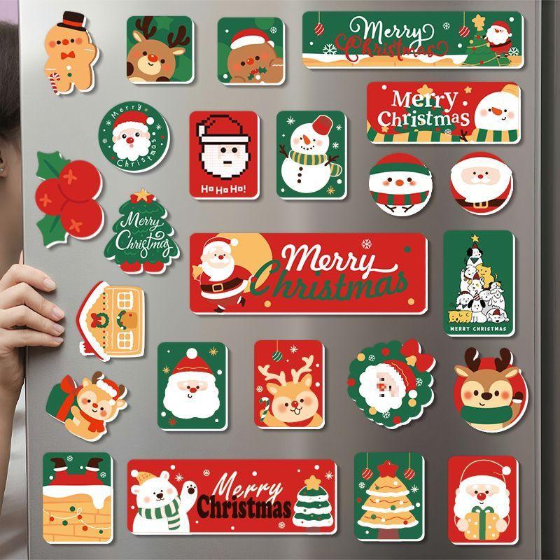 2026 Christmas Refrigerator Magnet Set - High-Value, Cute Magnetic Santa Claus Decorations