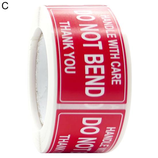 1 рулон наклейки с предупреждением «Хрупкое» самоклеящаяся легко приклеивающаяся привлекающая внимание осведомленность об обращении бирка с предупреждением «Хрупкое» для отправителя