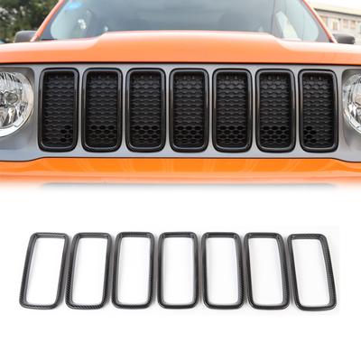 Передняя молдинг автомобиля для Jeep Renegade 2022 2023, средняя решетка, накладка, наклейки, внешний стиль