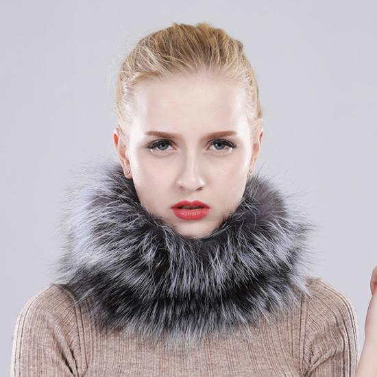 Новый шарф из натурального лисьего меха, меховые повязки на голову, женские зимние кольца, шарфы из лисьего меха, роскошные утеплители для шеи, хорошие эластичные глушители из 100% натурального меха