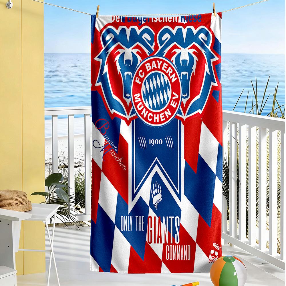 Bayern Munich Beach Towel Soft Durable Quick-Dry Comfortable Lightweight Perfect for Traveling Yoga Camping and Swimming