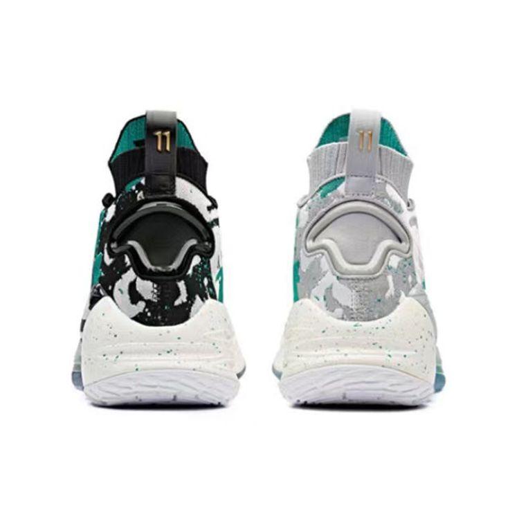 Anta Баскетбольные кроссовки KT4 Thompson IV Static Water Mandarin Durable Mid-Top мужские баскетбольные кроссовки зеленые белые 11841101-16