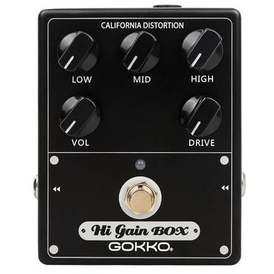 GOKKO Hi-Gain Box GK-34 Педаль дисторшн - Симуляция усилителя California Mesa Boogie | Пять ручек управления для индивидуальной настройки тембра | Полностью аналоговый овердрайв |