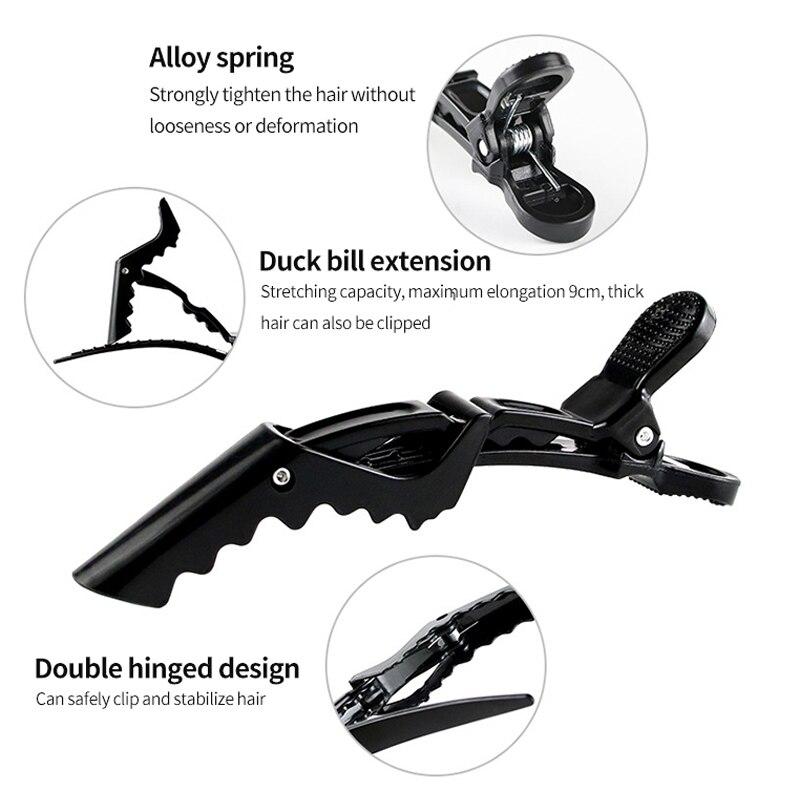 1-11 шт. Зажим для волос "Аллигатор" Парикмахерские зажимы Салонные зажимы для завивки, окрашивания волос Пластиковая заколка Зажим для парика Женский Мужской Стрижка Разделение Доступ