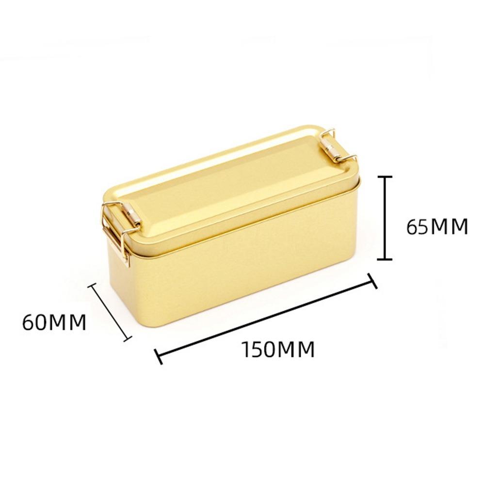 Высококачественная прямоугольная железная коробка с крышкой Старомодная прямоугольная железная коробка Цветная прочная жестяная коробка Упаковка для ананасового пирога