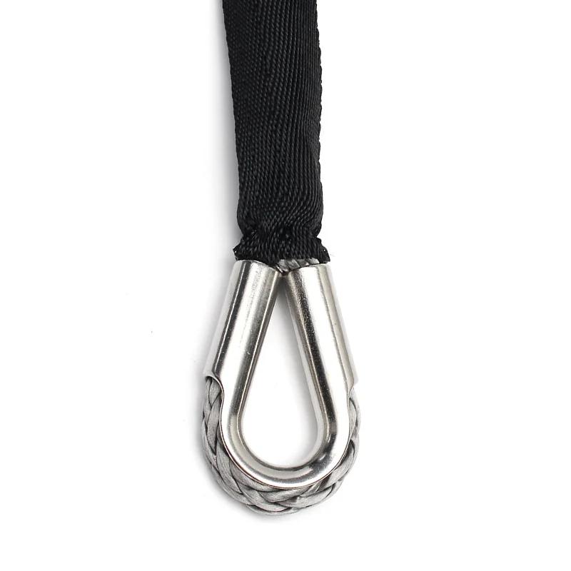 23000 фунтов Автомобильный синтетический трос для лебедки Серый трос для эвакуации 4WD ATV Сверхпрочный трос, свернутый в петлю 10 мм x 30 м