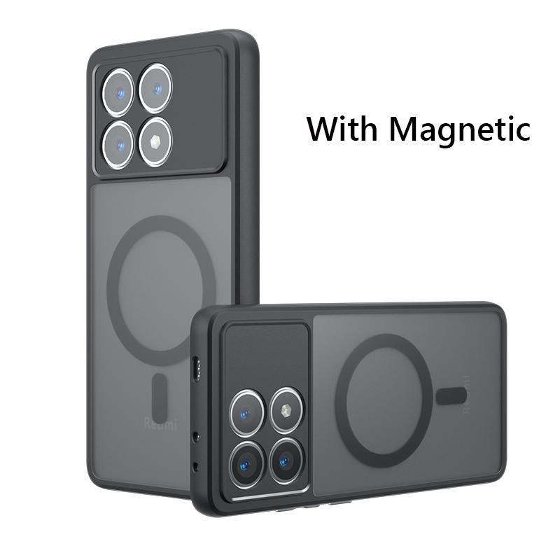 Для Magsafe Магнитный Чехол для Беспроводной Зарядки Для Xiaomi Poco F6 Pro PocoF6Pro 5G Ударопрочный Матовый Задний Чехол Coque