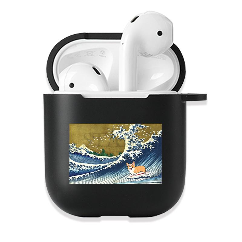 Мягкий черный силиконовый чехол для Apple Airpods Pro 3 2 1 The Great Wave of Kanagawa Bluetooth, беспроводные чехлы для наушников Airpod Cover