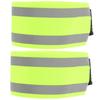 2Pcs Reflective Leg Strap Outdoor Safety Band Adjustable Running Wristband High Visibility Fluorescent Bracelets Cycling