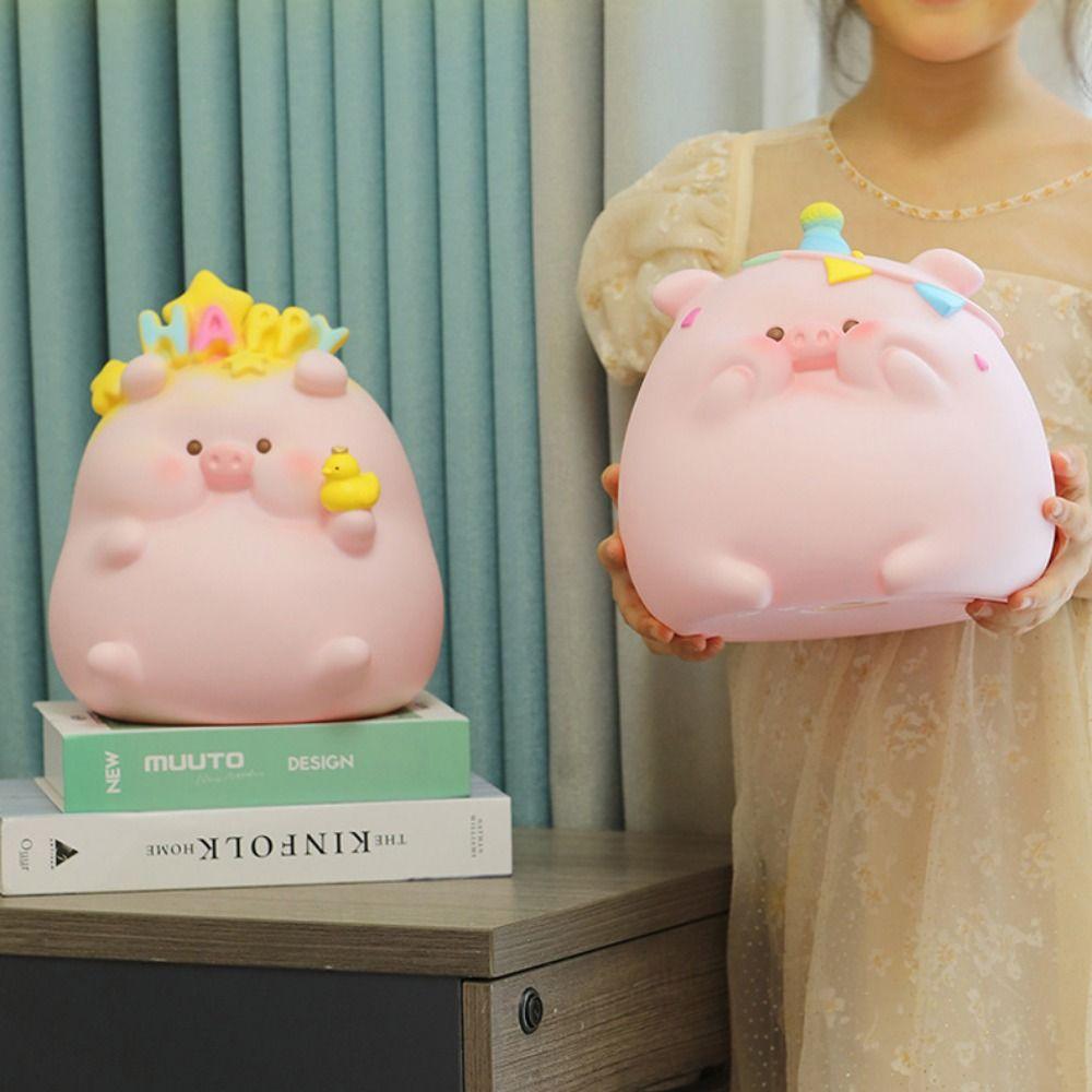 Pig Piggy Coin Bank Waterproof Safe Deposit Box Piggy Bank Model Savings Jar  Home Decoration