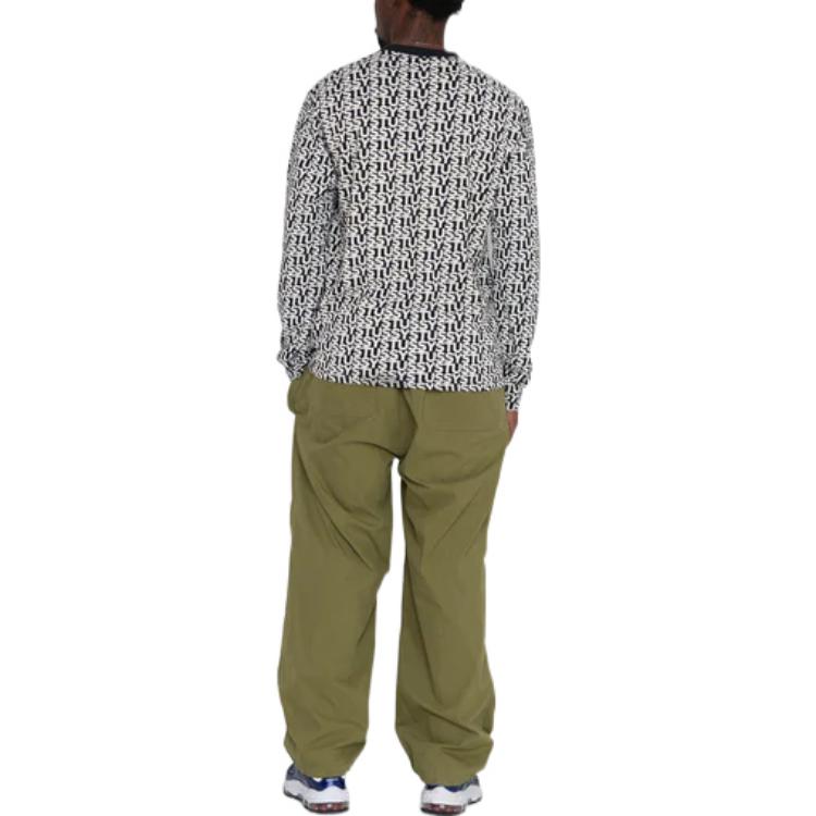 Stussy FW22 Свитшот с буквенным принтом и полосками, круглым вырезом, длинным рукавом, американский винтаж, мужской свитшот 1140313